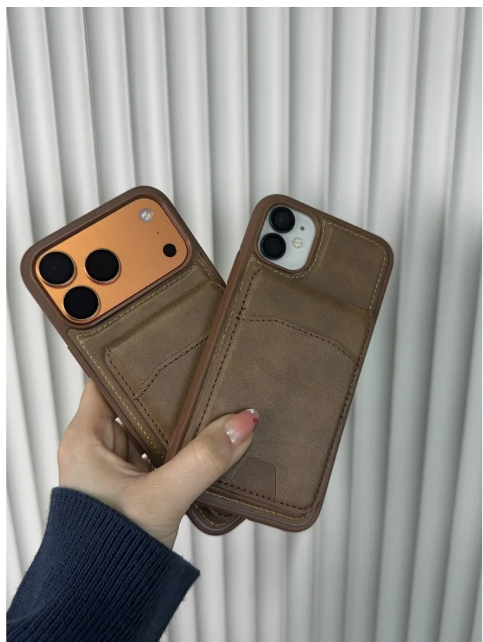 Deri Cüzdanlı - Kahverengİ (Temsili 17 Pro Max ile çekilmiştir, Ürünün uyumlu olduğu cihazlar altta seçenek olarak çıkmaktadır.) - Ürün görseli